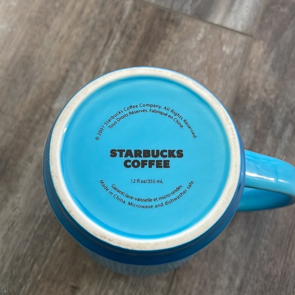 Starbucks blue weave mug with circle cluster 2007 - Picture 4 of 7